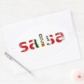Salsa Peru Ovaler Aufkleber (Umschlag)
