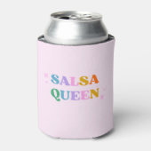 Salsa Queen typography bunt Retro modern Dosenkühler (Kanne Vorderseite)