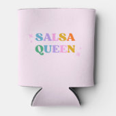 Salsa Queen typography bunt Retro modern Dosenkühler (Vorderseite)