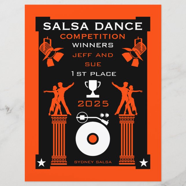 Salsa Tance Competition Certificate (Vorderseite)