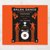 Salsa Tance Competition Certificate Schaumweinetikett (Einzelnes Label)