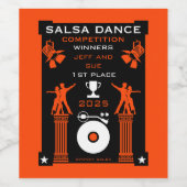 Salsa Tance Competition Certificate Weinetikett (Einzelnes Label)