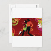 Salsa Tanz Postkarte (Vorne/Hinten)