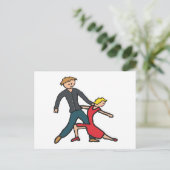 Salsa-Tanz Postkarte (Stehend Vorderseite)
