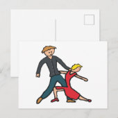 Salsa-Tanz Postkarte (Vorne/Hinten)