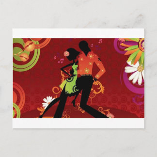 Salsa Tanz Postkarte