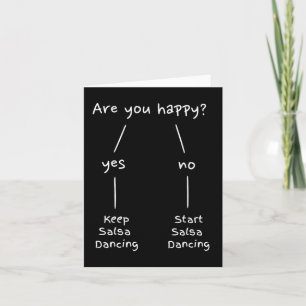 Salsa Tanz sind Sie glücklich zu tanzen Latin Danc Karte