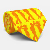 Salsa Tanz Spin Silhouette Custom Mens Necktie Krawatte (Gerollt)