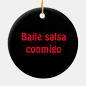 Salsa-Tanz-Verzierungs-Wort-Wolken-Geschenk für Keramikornament (Hinten)
