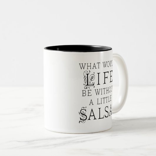 Salsa-Tanzen-Geschenk Zweifarbige Tasse (VorderseiteRechts)