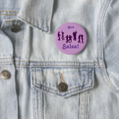 Salsa-Tanzen-Pose-Silhouetten kundenspezifisch Button (Beispiel)