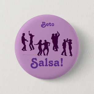 Salsa-Tanzen-Pose-Silhouetten kundenspezifisch Button