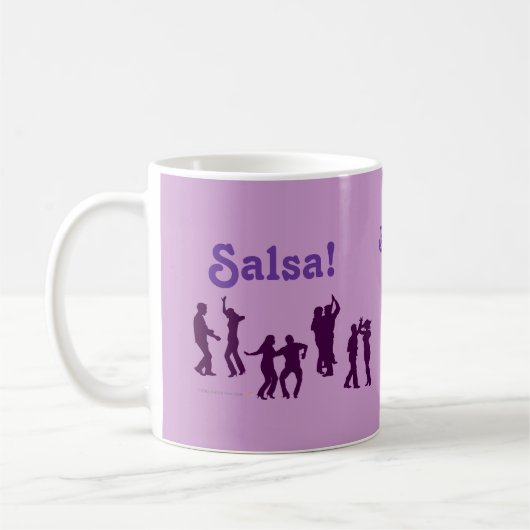 Salsa-Tanzen-Pose-Silhouetten kundenspezifisch Kaffeetasse (Links)