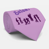 Salsa-Tanzen-Pose-Silhouetten kundenspezifisch Krawatte (Gerollt)