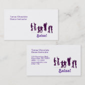 Salsa-Tanzen-Pose-Silhouetten kundenspezifisch Visitenkarte (Vorne/Hinten)