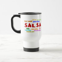 Salsa-Tanzen-Tasse für Tänzer-Wort-Wolke
