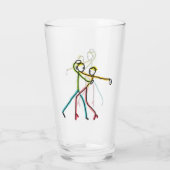Salsa tanzende Figuren Glas (Rückseite)