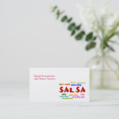 Salsa-tanzender lateinischer Tanz-Lehrer oder Visitenkarte (Stehend Vorderseite)