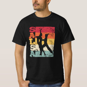 Salsa tanzendes Paar tanzt lateinamerikanisch vint T-Shirt