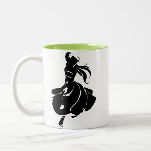 Salsa-Tänzer-Geschenk Zweifarbige Tasse (Links)