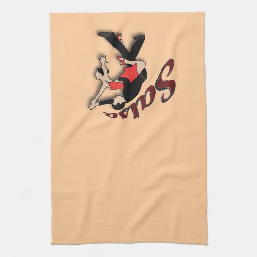 Salsa-Tänzer Geschirrtuch (Vertikal)