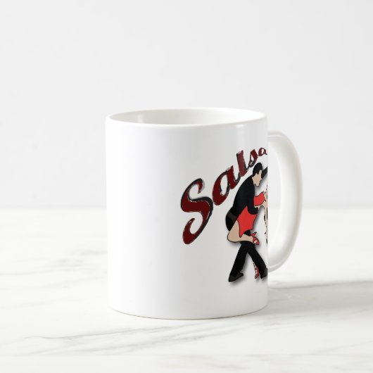 Salsa-Tänzer Kaffeetasse (VorderseiteRechts)