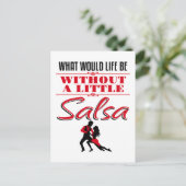 Salsa Tänzer tanzen, was das Leben wäre Postkarte (Stehend Vorderseite)