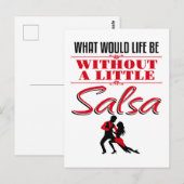 Salsa Tänzer tanzen, was das Leben wäre Postkarte (Vorne/Hinten)