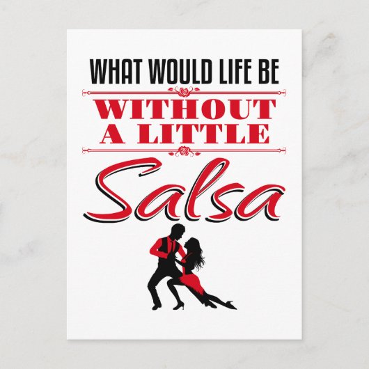 Salsa Tänzer tanzen, was das Leben wäre Postkarte (Vorderseite)