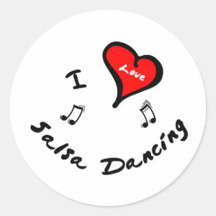 Salsa-Tanzgegenstände - ich höre Salsa-Tanz Runder Aufkleber