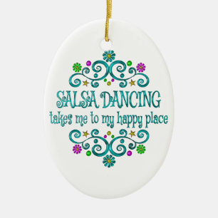 Salsa-Tanzplatz Keramik Ornament