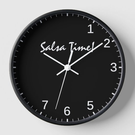 Salsa Time Clock - Funny Latin Dance Step Timing Uhr (Vorderseite)