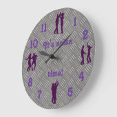Salsa Time Dance Poses Add Your Own Image Große Wanduhr (Winkel)
