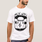 SALSA-TROMMEL b: w T-Shirt (Vorderseite)