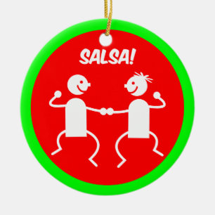 Salsatänzer Keramik Ornament