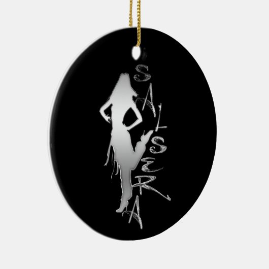 SALSERA - das perfekte Mädchen für jeden Salsa Tän Keramik Ornament (Rechts)