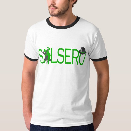 SALSERO T - Shirt mit Tanzenpaaren u. -hut (Vorderseite)