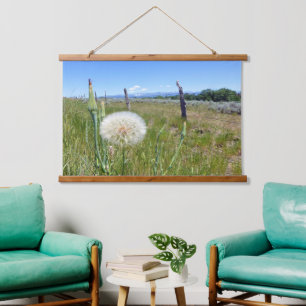 Salsify Pflanze Seed Pod Hangband Wandteppich Mit Holzrahmen