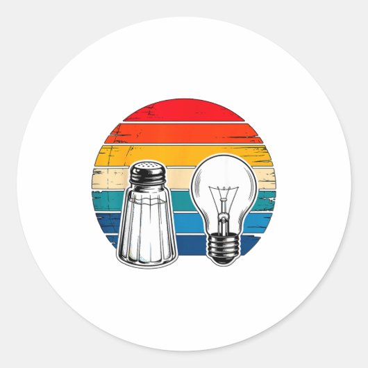 Salt And Light Retro Christian Runder Aufkleber (Vorderseite)