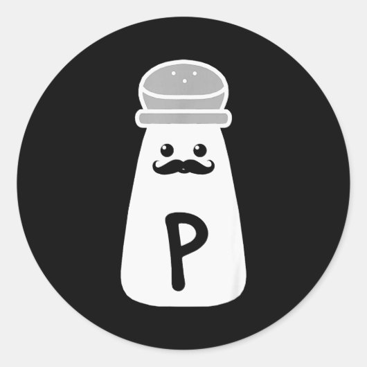 Salt And Pepper Halloween Costumes Runder Aufkleber (Vorderseite)