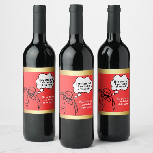Salt Bae Approved: Custom Wine Labels for Party Pe Weinetikett (Flaschen)