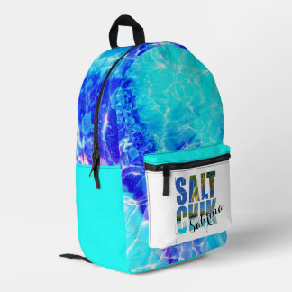 Salt Chik Beach Blue Water Personalisierter Rucksa Bedruckter Rucksack
