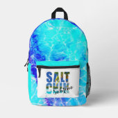 Salt Chik Beach Blue Water Personalisierter Rucksa Bedruckter Rucksack (Vorderseite)