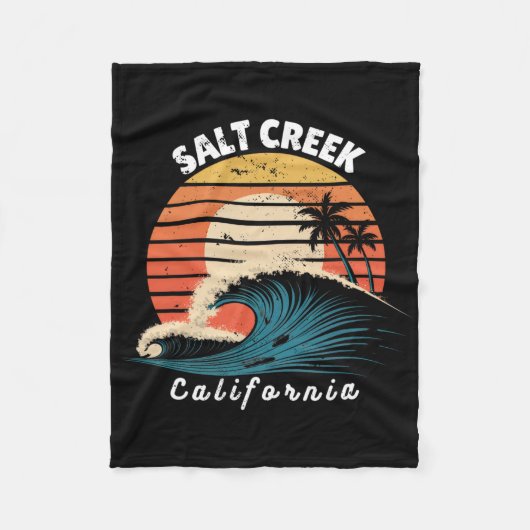 Salt Creek Beach California Women Men Surfboarding Fleecedecke (Vorderseite)