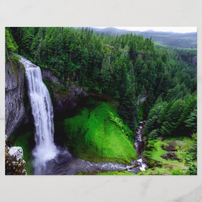 Salt Creek Falls Oregon Scrapbook Paper (Vorderseite)