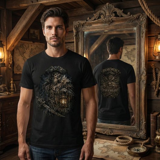Salt-Cursed Captain T-Shirt – Dead Men Don’t Brag