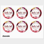 Salt-Etiketten aus weißem und blumengeschmücktem S Runder Aufkleber (Blatt)