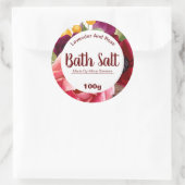 Salt-Etiketten aus weißem und blumengeschmücktem S Runder Aufkleber (Tasche)