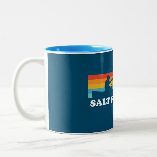 Salt Fork Lake Ohio Canoe Zweifarbige Tasse (Links)