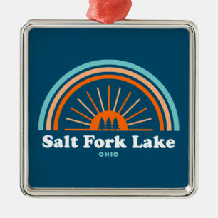 Salt Fork Lake Ohio Rainbow Ornament Aus Metall